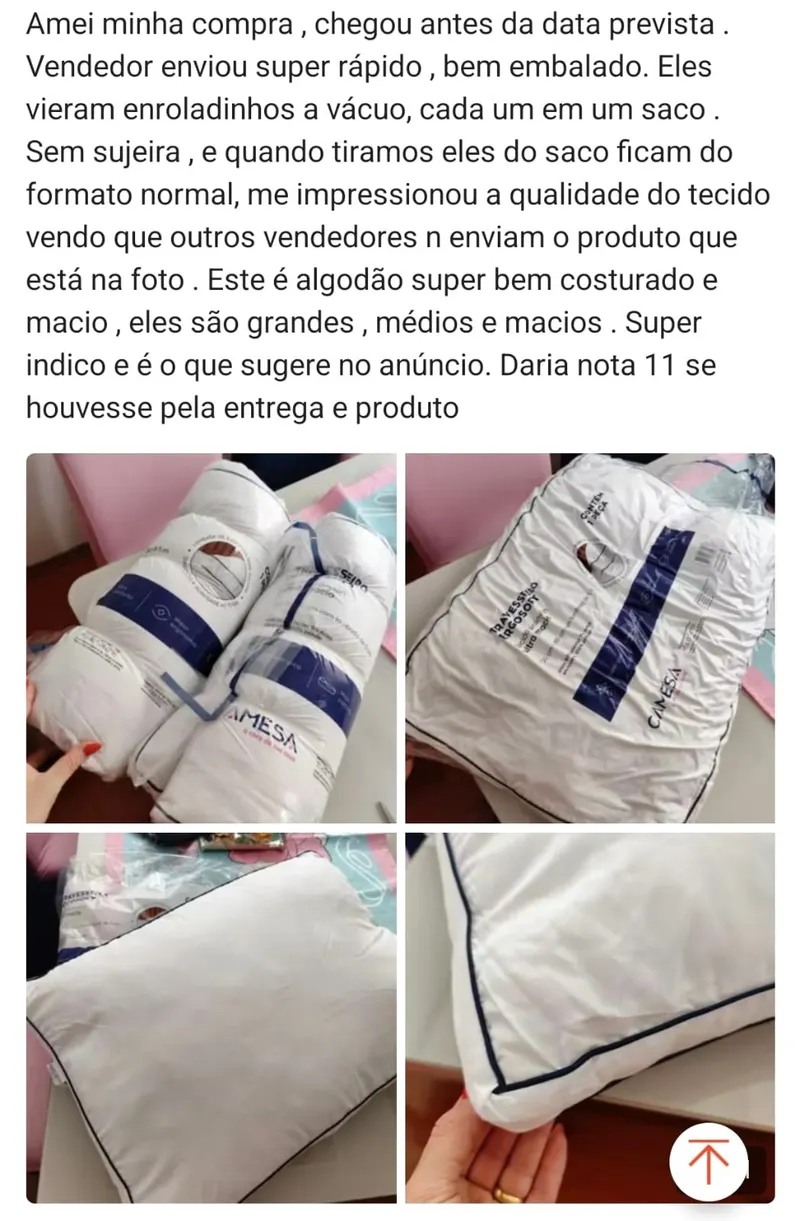 Kit 2 Travesseiros Camesa Ergosoft Hotel Ultra Macio 50x70