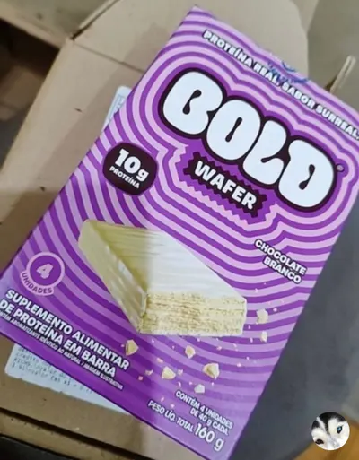 BOLD WAFER CHOCOLATE BRANCO 40G - KIT 4 UND.