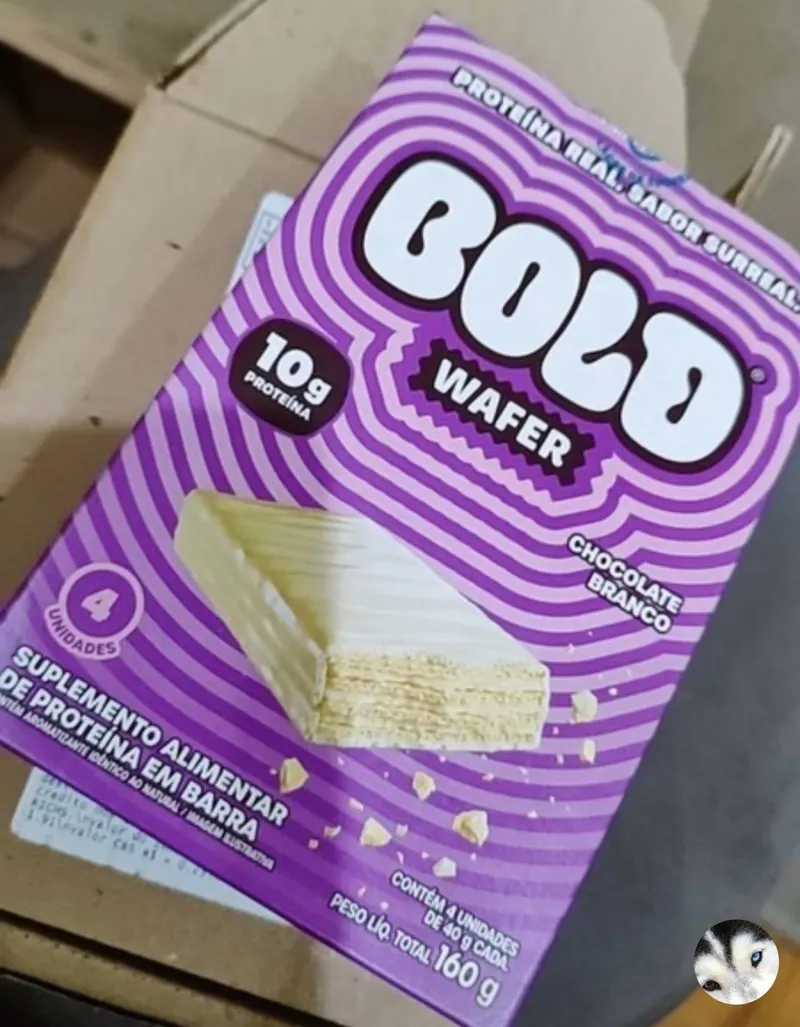 BOLD WAFER CHOCOLATE BRANCO 40G - KIT 4 UND.