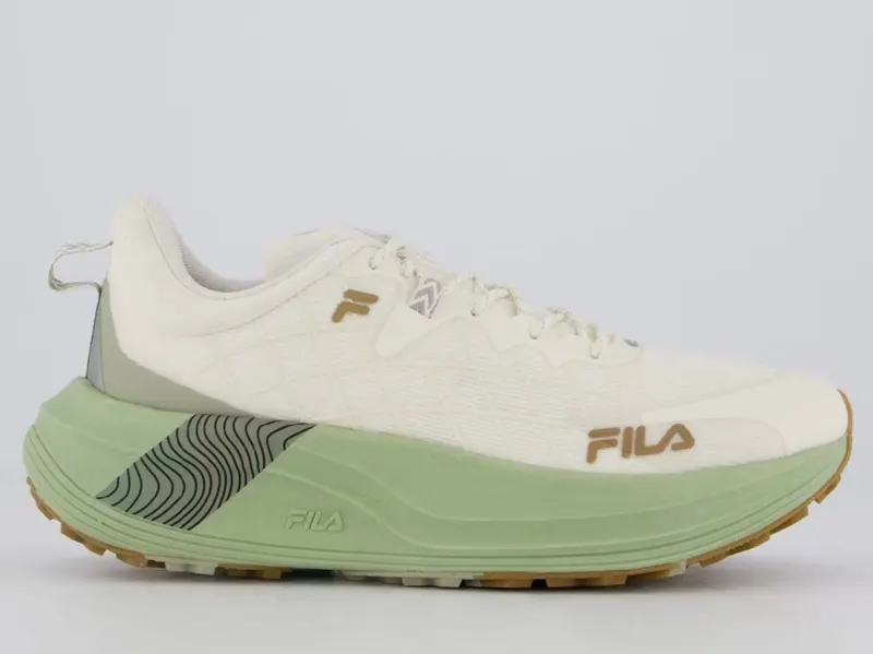 Tênis Fila Racer Skytrail Feminino Bege e Verde