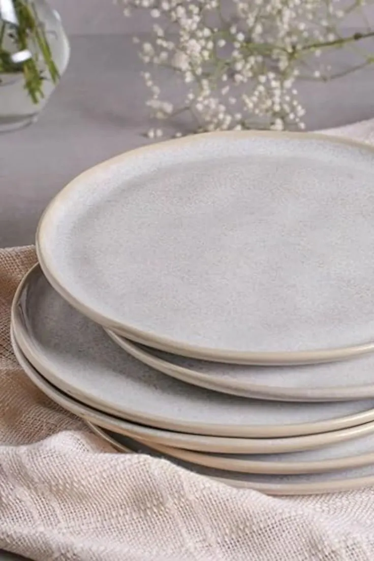 Conjunto 6 Pratos Rasos Orgânicos 27,5cm Bio Avant-Garde Porto Brasil Cerâmica Artesanal Resistente