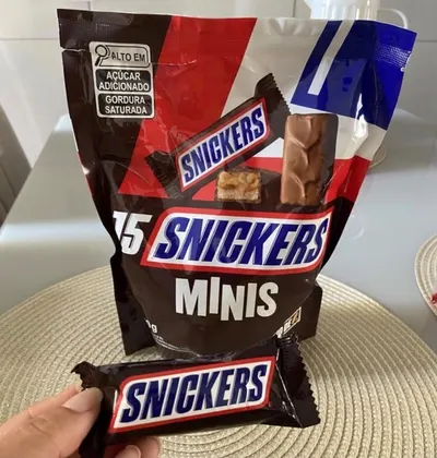 Chocolate Snickers Original Minis — 15 unidades