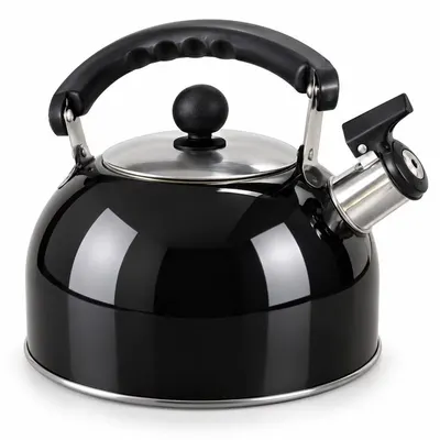 Chaleira Bule De Chá Com Apito Inox Indução Roma 2 Litros Fervedor Cozinha Moderna Premium
