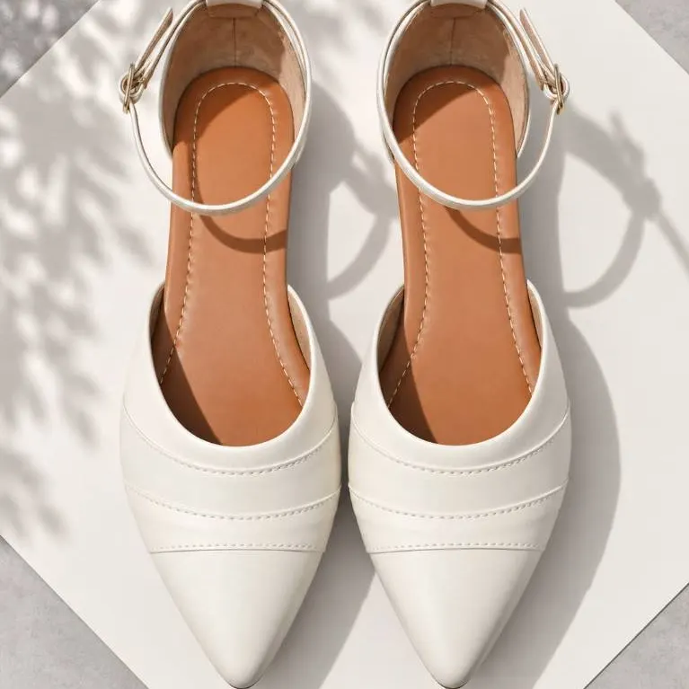 Sapatilha feminina bico fino preta marrom caramelo off white salomé sandalia moda