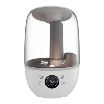 WAP Umidificador de Ar WAP AIR FLOW DIGITAL 3 em 1 Silencioso 23h de Autonomia 3 Níveis de Névoa Reservatório Para Essência