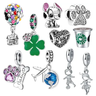 Berloque Pulseira Prata 925 Jóias Forma Série Pulseiras Feminina Pingente