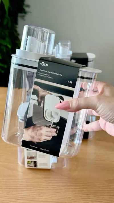 Dispenser Sabao Liquido 2,3 Litros Controle Dosagem Sistema Anti Vazamento Vedação Eficiente